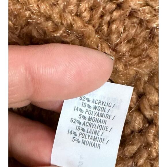 Aerie Mohari Oversized Sweater Brown & Pink Wool Blend Size Small S - Picture 5 of 6